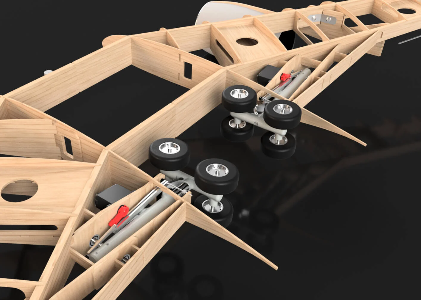 Custom L 1011 RC Airliner Landing Gear RC CAD2Vr